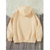 imageFloerns Girls Heart Graphic Print Long Sleeve Hooded Sweatshirt Pullover TopsBeige Cat