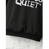 imageFloerns Girls Heart Graphic Print Long Sleeve Hooded Sweatshirt Pullover TopsBlack Dull