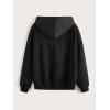 imageFloerns Girls Heart Graphic Print Long Sleeve Hooded Sweatshirt Pullover TopsBlack Heart