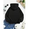 imageFloerns Girls Heart Graphic Print Long Sleeve Hooded Sweatshirt Pullover TopsBlack Ink Heart
