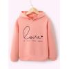 imageFloerns Girls Heart Graphic Print Long Sleeve Hooded Sweatshirt Pullover TopsCoral Pink