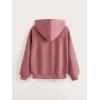imageFloerns Girls Heart Graphic Print Long Sleeve Hooded Sweatshirt Pullover TopsDusty Pink