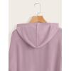 imageFloerns Girls Heart Graphic Print Long Sleeve Hooded Sweatshirt Pullover TopsDusty Purple