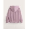 imageFloerns Girls Heart Graphic Print Long Sleeve Hooded Sweatshirt Pullover TopsDusty Purple