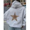 imageFloerns Girls Heart Graphic Print Long Sleeve Hooded Sweatshirt Pullover TopsGrey