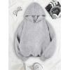 imageFloerns Girls Heart Graphic Print Long Sleeve Hooded Sweatshirt Pullover TopsGrey