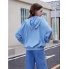 imageFloerns Girls Heart Graphic Print Long Sleeve Hooded Sweatshirt Pullover TopsLight Blue