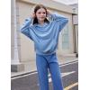 imageFloerns Girls Heart Graphic Print Long Sleeve Hooded Sweatshirt Pullover TopsLight Blue