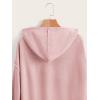 imageFloerns Girls Heart Graphic Print Long Sleeve Hooded Sweatshirt Pullover TopsLight Pink Heart