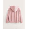 imageFloerns Girls Heart Graphic Print Long Sleeve Hooded Sweatshirt Pullover TopsLight Pink Heart