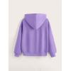 imageFloerns Girls Heart Graphic Print Long Sleeve Hooded Sweatshirt Pullover TopsLilac Purple