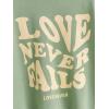 imageFloerns Girls Heart Graphic Print Long Sleeve Hooded Sweatshirt Pullover TopsMint Green
