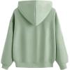 imageFloerns Girls Heart Graphic Print Long Sleeve Hooded Sweatshirt Pullover TopsMint Green Heart
