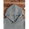 imageFloerns Girls Heart Graphic Print Long Sleeve Hooded Sweatshirt Pullover TopsPale Grey