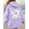 imageFloerns Girls Heart Graphic Print Long Sleeve Hooded Sweatshirt Pullover TopsPurple Floral
