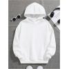 imageFloerns Girls Heart Graphic Print Long Sleeve Hooded Sweatshirt Pullover TopsWhite Smile