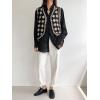 imageFloerns Womens Argyle V Neck Button Front Cardigan Sleeveless Knit Sweater VestBlack