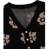 imageFloerns Womens Argyle V Neck Button Front Cardigan Sleeveless Knit Sweater VestBlack Flower