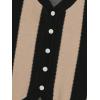 imageFloerns Womens Argyle V Neck Button Front Cardigan Sleeveless Knit Sweater VestBlack Striped