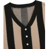 imageFloerns Womens Argyle V Neck Button Front Cardigan Sleeveless Knit Sweater VestBlack Striped