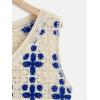 imageFloerns Womens Argyle V Neck Button Front Cardigan Sleeveless Knit Sweater VestRoyal Blue