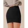 imageFloerns Womens Basic High Waist Bodycon Pencil Solid Short Mini SkirtsBlack