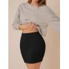 imageFloerns Womens Basic High Waist Bodycon Pencil Solid Short Mini SkirtsBlack