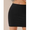imageFloerns Womens Basic High Waist Bodycon Pencil Solid Short Mini SkirtsBlack