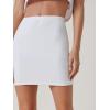 imageFloerns Womens Basic High Waist Bodycon Pencil Solid Short Mini SkirtsWhite