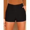imageFloerns Womens Casual High Waist Skinny Shorts with PocketA Black