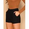 imageFloerns Womens Casual High Waist Skinny Shorts with PocketA Black