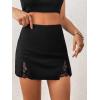 imageFloerns Womens Casual High Waist Skinny Shorts with PocketBlack Lace