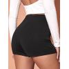 imageFloerns Womens Casual High Waist Skinny Shorts with PocketBlack Solid