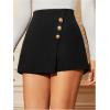imageFloerns Womens Casual High Waist Skinny Shorts with PocketPlain Black