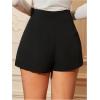 imageFloerns Womens Casual High Waist Skinny Shorts with PocketPlain Black