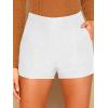 imageFloerns Womens Casual High Waist Skinny Shorts with PocketWhite Pure