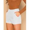 imageFloerns Womens Casual High Waist Skinny Shorts with PocketWhite Pure