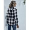 imageFloerns Womens Casual Long Sleeve Button Down Plaid Shirt Blouse TopBlack and White
