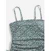 imageFloerns Womens Floral One Piece Swimsuit Tummy Control Scoop Neck Drawstring Monokini Bathing Suit SwimwearDark Green