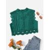 imageFloerns Womens Mock Neck Guipure Lace Trim Embroidery Blouse TopsGreen