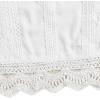 imageFloerns Womens Mock Neck Guipure Lace Trim Embroidery Blouse TopsWhite Plain