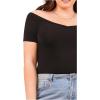 imageFloerns Womens Plus Size Basic Off Shoulder Tshirt TopA Black