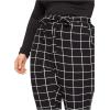 imageFloerns Womens Plus Size Plaid Pants Leggings Stretchy Elastic Waist Work Skinny PantsA Black Plaid