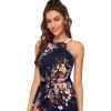 imageFloerns Womens Sleeveless Halter Neck Vintage Floral Print Maxi DressA Navy Flower