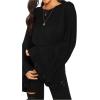 imageFloerns Womens 70s Western Flowy Bell Sleeve Blouse Tops ShirtsBlack