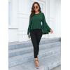 imageFloerns Womens 70s Western Flowy Bell Sleeve Blouse Tops ShirtsForest Green