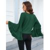 imageFloerns Womens 70s Western Flowy Bell Sleeve Blouse Tops ShirtsForest Green