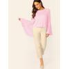 imageFloerns Womens 70s Western Flowy Bell Sleeve Blouse Tops ShirtsPink R