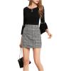 imageFloerns Womens Plaid High Waist Bodycon Mini SkirtA Grey