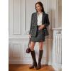 imageFloerns Womens Plaid High Waist Bodycon Mini SkirtBlack Dull